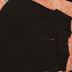 Black short sleeve blouse